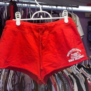 RED RAZzELL DaZZEl Athletics RED Booty shorts draw string logo size m Volleyball